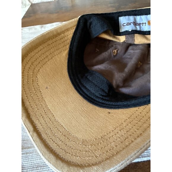 Carhartt Mens Odessa Brown Adjustable Canvas Baseball Cap Velcro - Picture 8 of 16